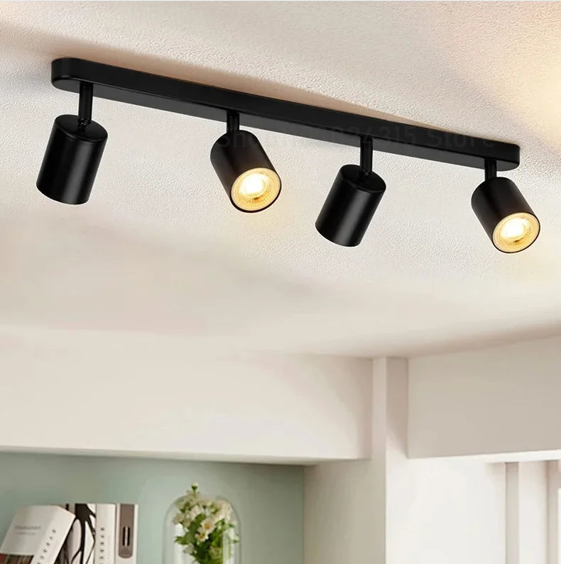 Dimmable Led GU10 Spotlight Clothing Store Background Wall Spotlight 7w 12W Trail Light Surface Mounted Ceiling Spotlight AC 220