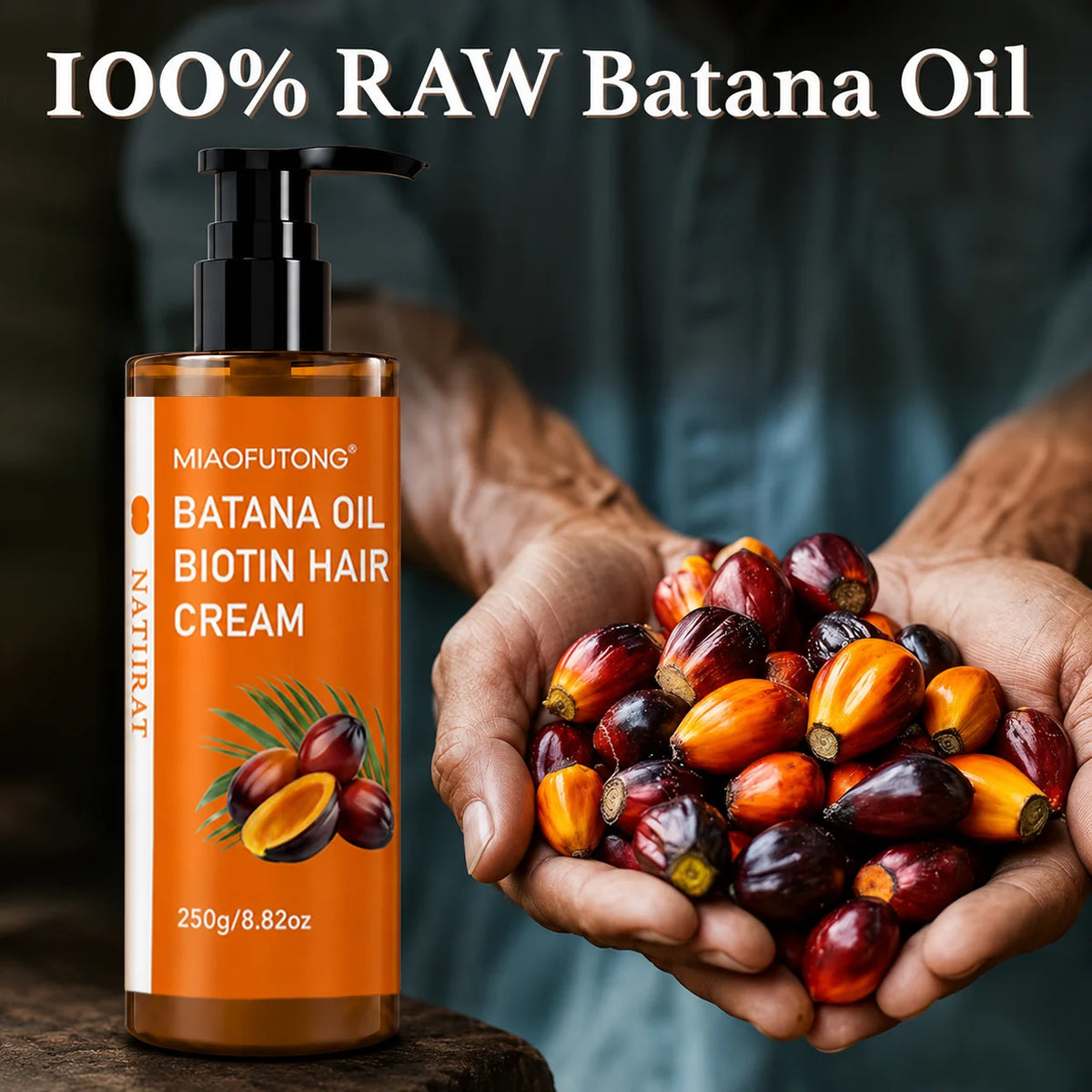 Maschera Capelli al Batana e Argan 250g - Idratante e Rimpolpante. TK