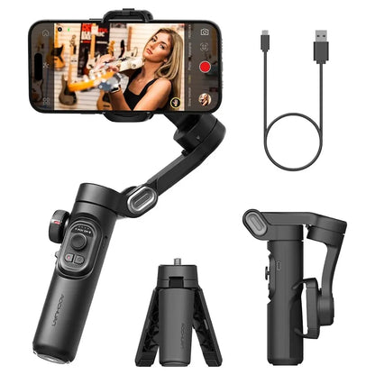 AOCHUAN SmartXE - Stabilizzatore Gimbal a 3 Assi con AI Face Tracking per Smartphone