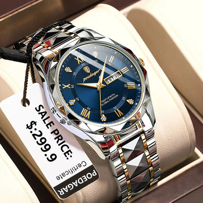 Luxury Men's Watches Waterproof Stainless Steel Luminous