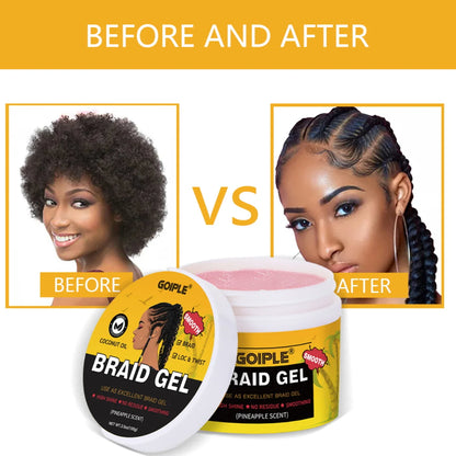 GOIPLE 100g Pineapple Scent Braid Gel Smooth Non-Flaking