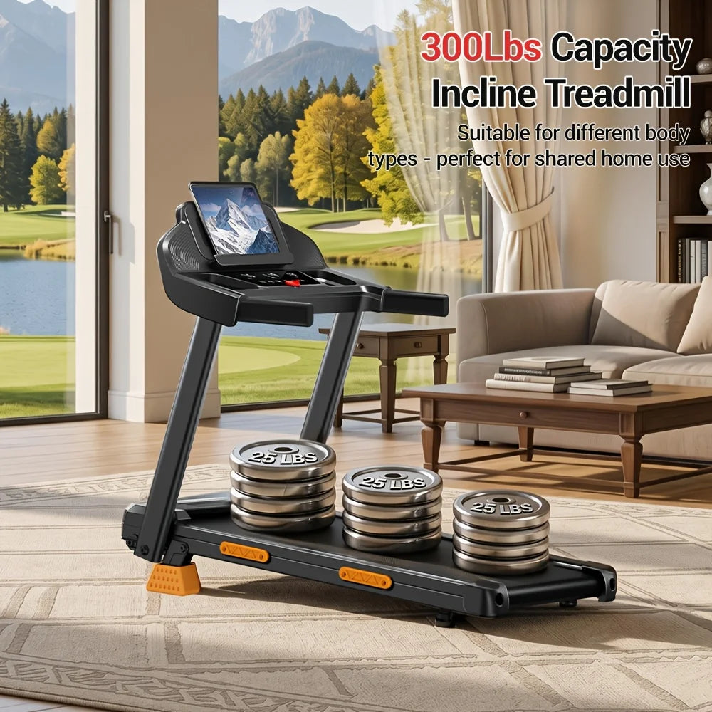 Tapis roulant pieghevole inclinazione 15%, Sinaopus 4-in-1 folding treadmill, Tapis roulant salvaspazio 170 kg (300lbs).TK