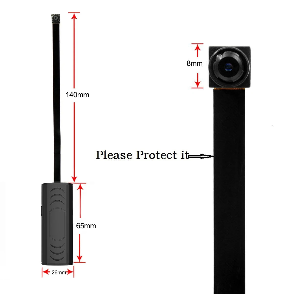 Mini Telecamera WiFi 1080P – Rilevamento Movimento, Visione Remota, 120°, Microfono, MicroSD fino a 128GB