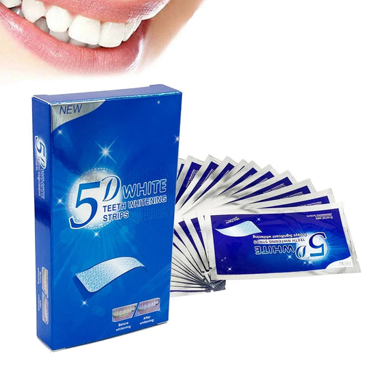 5D Whitening Teeth Stickers 7/14 Pairs Gel Whitening Strips
