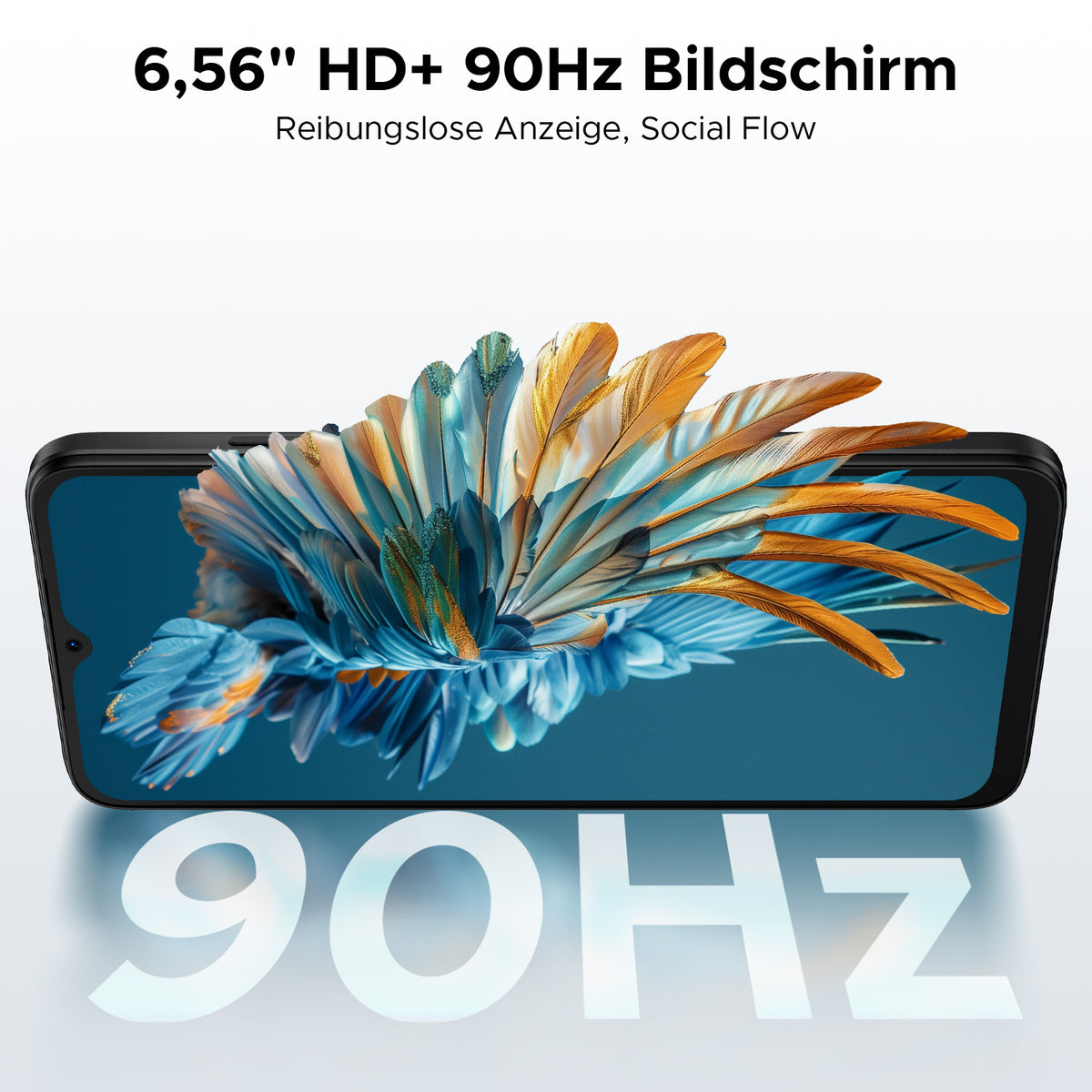 DOOGEE Note 56 Android 16 Smartphone, 6150Mah Battery, 8.45Mm Ultra-Thin + 6.56" HD + 90Hz, Octa Core, 24 GB(3+21)RAM + 64 GBROM 2TB TF, 4G Dual SIM, Face ID/GPS/OTG