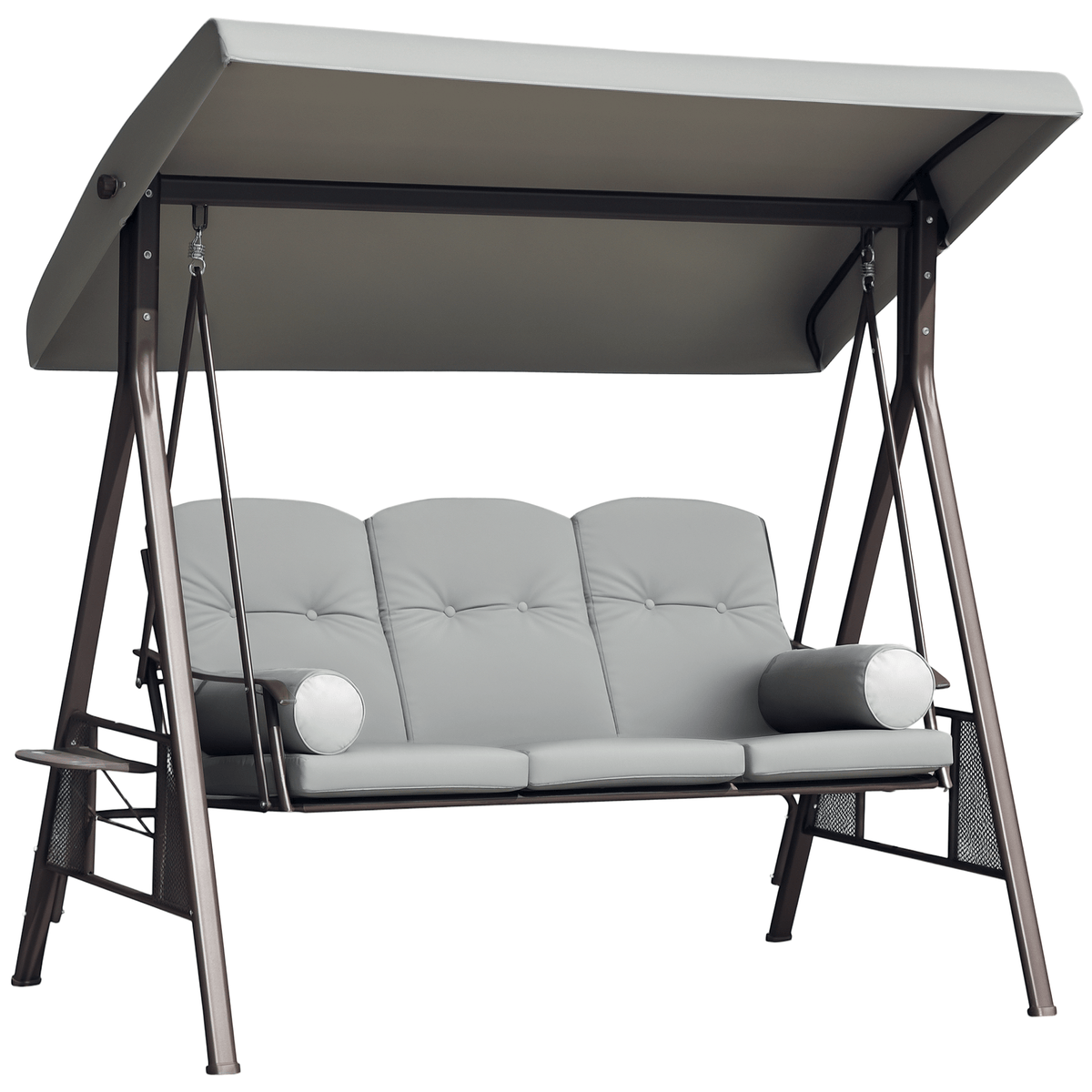 Heavy-Duty Outdoor Patio Swing Chair with Cup Holders & Cushions (360 kg Capacity)