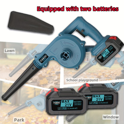 Battery Blower, 300W 12000 rpm for lawn care, leaf removal