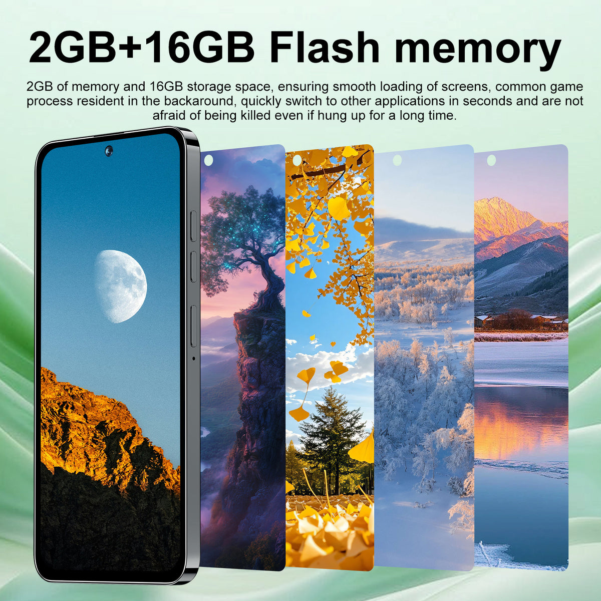 Dual SM dual standby, GPS, latest smartphone 3G network, 2GB RAM+16GB, 2MP+5MP, Android 8.1