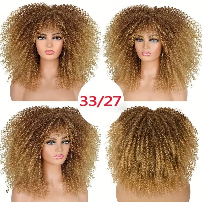 Libera tutto il fascino del volume afro con la nostra Parrucca Riccia e Crespa "Bomba Afro" da 40 cm. TK