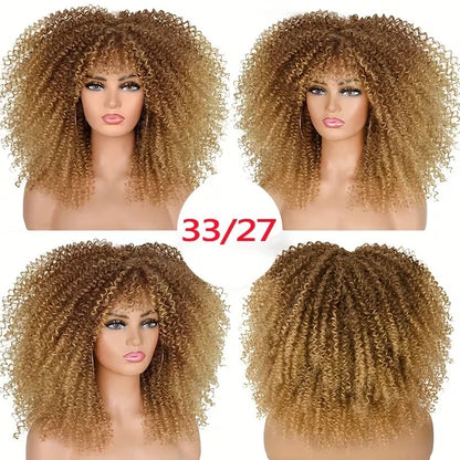 Libera tutto il fascino del volume afro con la nostra Parrucca Riccia e Crespa "Bomba Afro" da 40 cm. TK