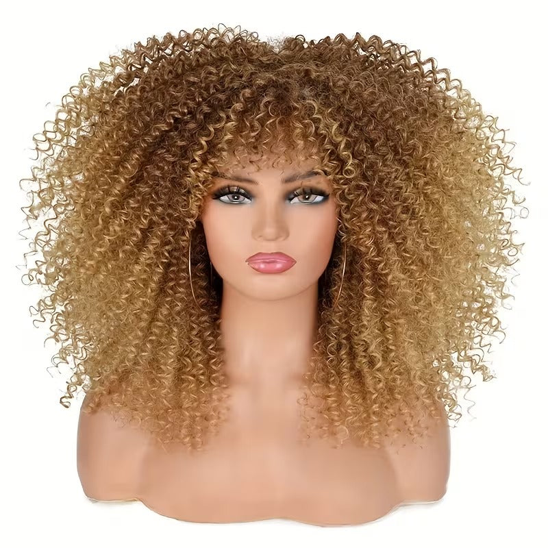 Libera tutto il fascino del volume afro con la nostra Parrucca Riccia e Crespa "Bomba Afro" da 40 cm. TK