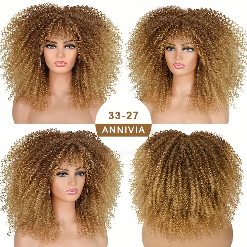 Libera tutto il fascino del volume afro con la nostra Parrucca Riccia e Crespa "Bomba Afro" da 40 cm. TK