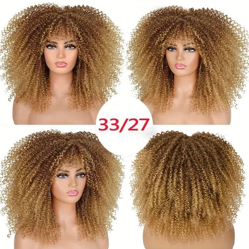 Libera tutto il fascino del volume afro con la nostra Parrucca Riccia e Crespa "Bomba Afro" da 40 cm. TK