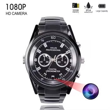 Orologio con Videocamera 1080P – Sensore CMOS 2MP, Visione Notturna, Microfono Integrato, Registrazione H.264
