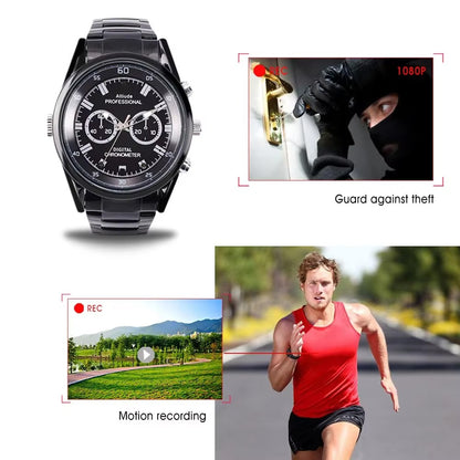 Orologio con Videocamera 1080P – Sensore CMOS 2MP, Visione Notturna, Microfono Integrato, Registrazione H.264